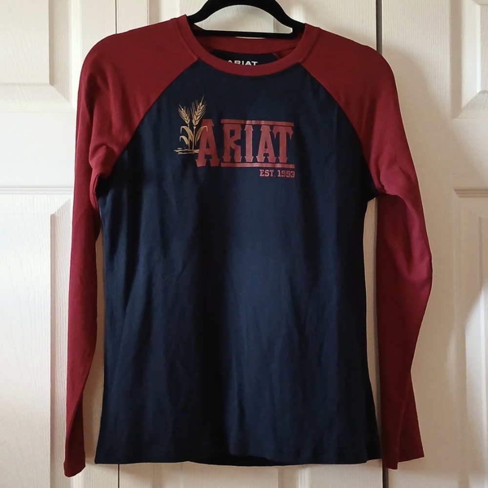 Ariat Youth XXL LS baseball style shirt NWT